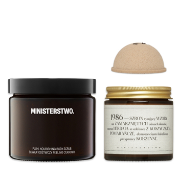 Zestaw 1986: świeca + peeling + półkula